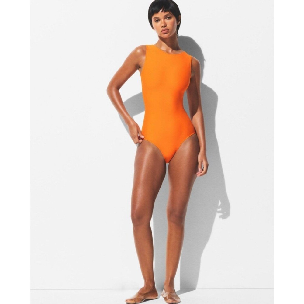 SIGNATURE SWIM HIGH NECK ONE PIECE Tangerine